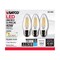 3Pk - Satco 4w B11 LED 3000K Medium Base Dimmable - 40w equiv